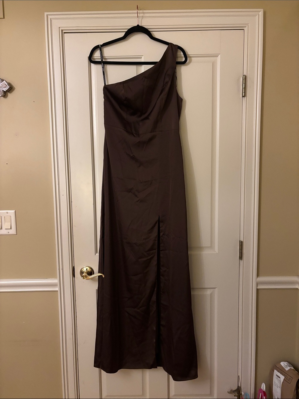 Birdy Grey One-Shoulder Brown Formal Gown